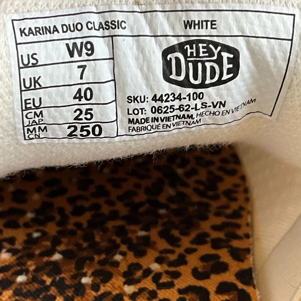 Hey Dude Karina Duo Classic Sneaker White 9